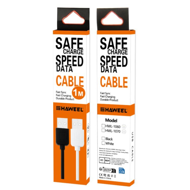 HAWEEL Câble de synchronisation et de charge USB haute vitesse 35 cœurs 8 broches vers USB pour iPhone, iPad, 8 broches 1m, Câble 8 broches 1m