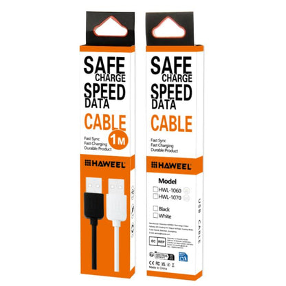HAWEEL Câble de synchronisation et de charge USB haute vitesse 35 cœurs 8 broches vers USB pour iPhone, iPad, 8 broches 1m, Câble 8 broches 1m