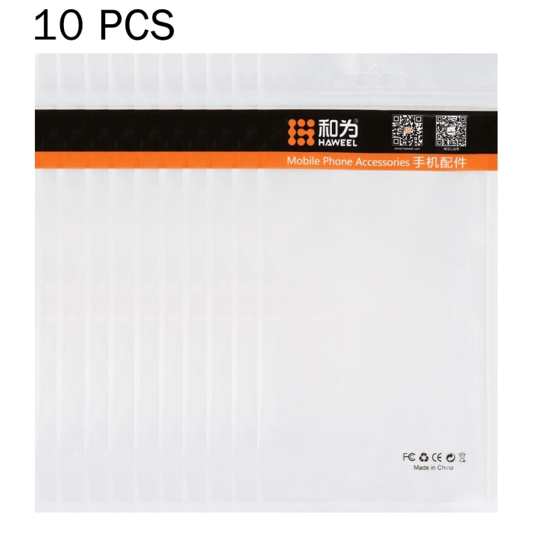 10 pièces HAWEEL 21cm x 11.5cm Sac d'emballage refermable avec trou de suspension, façade transparente et perle blanche pour bijoux