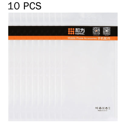 10 pièces HAWEEL 21cm x 11.5cm Sac d'emballage refermable avec trou de suspension, façade transparente et perle blanche pour bijoux