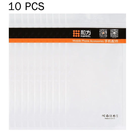 10 pièces HAWEEL 21cm x 11.5cm Sac d'emballage refermable avec trou de suspension, façade transparente et perle blanche pour bijoux