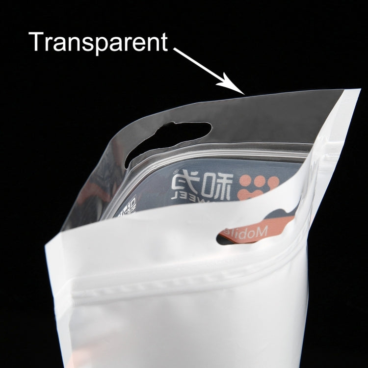 10 pièces HAWEEL 21cm x 11.5cm Sac d'emballage refermable avec trou de suspension, façade transparente et perle blanche pour bijoux