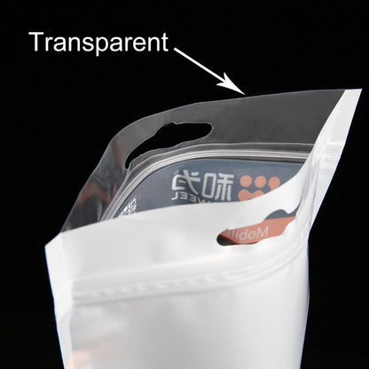 10 pièces HAWEEL 21cm x 11.5cm Sac d'emballage refermable avec trou de suspension, façade transparente et perle blanche pour bijoux