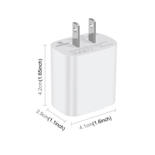 HAWEEL 20W Dual-Port Fast Charger Adapter, US Plug