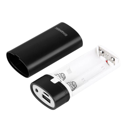 HAWEEL DIY 2x 18650 Battery (Not Included) 5600mAh Power Bank Shell Box with USB Output & Indicator, DIY 2 Batteries(Black)
