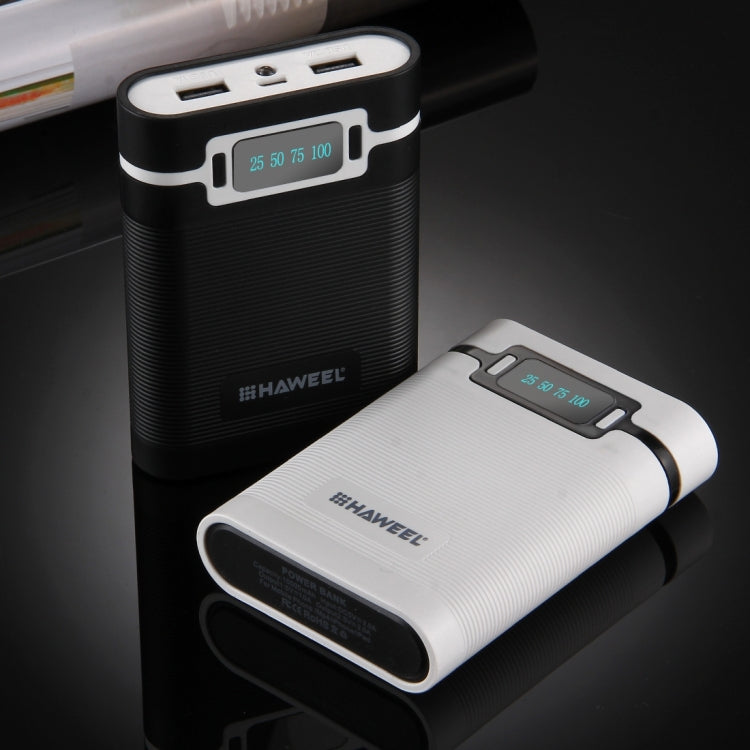 HAWEEL DIY 4 x 18650 Batterie (Non Incluse) 10000mAh Power Bank Shell Box avec 2 x Sortie USB et Affichage pour iPhone, Galaxy, Sony, HTC, Google, Huawei, Xiaomi, Lenovo et autres Smartphones, DIY 4 x 18650 10000mAh Batterie (US) ...