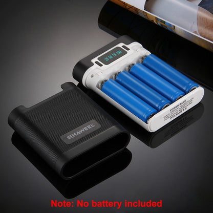 HAWEEL DIY 4 x 18650 Batterie (Non Incluse) 10000mAh Power Bank Shell Box avec 2 x Sortie USB et Affichage pour iPhone, Galaxy, Sony, HTC, Google, Huawei, Xiaomi, Lenovo et autres Smartphones, DIY 4 x 18650 10000mAh Batterie (US) ...