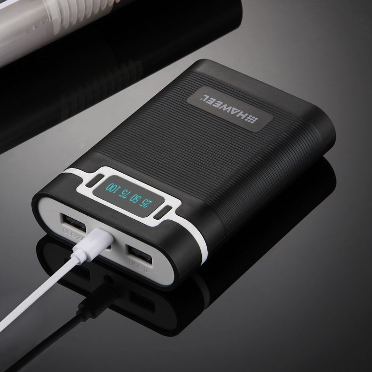 HAWEEL DIY 4 x 18650 Batterie (Non Incluse) 10000mAh Power Bank Shell Box avec 2 x Sortie USB et Affichage pour iPhone, Galaxy, Sony, HTC, Google, Huawei, Xiaomi, Lenovo et autres Smartphones, DIY 4 x 18650 10000mAh Batterie (US) ...