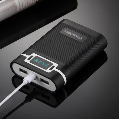 HAWEEL DIY 4 x 18650 Batterie (Non Incluse) 10000mAh Power Bank Shell Box avec 2 x Sortie USB et Affichage pour iPhone, Galaxy, Sony, HTC, Google, Huawei, Xiaomi, Lenovo et autres Smartphones, DIY 4 x 18650 10000mAh Batterie (US) ...