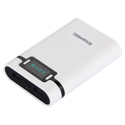 HAWEEL DIY 4 x Batterie 18650 (Non Incluse) 10000mAh Power Bank Shell Box avec 2 x Sortie USB et Affichage pour iPhone, Galaxy, Sony, HTC, Google, Huawei, Xiaomi, Lenovo et autres Smartphones, DIY 4 x Batterie 18650 10000mAh (US)��������������������������...