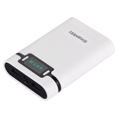 HAWEEL DIY 4 x 18650 Battery (Not Included) 10000mAh Power Bank Shell Box with 2 x USB Output & Display for iPhone, Galaxy, Sony, HTC, Google, Huawei, Xiaomi, Lenovo and other Smartphones, DIY 4 x 18650 10000mAh  Battery (US)                           ...