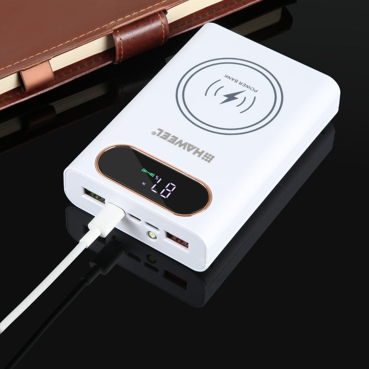 HAWEEL DIY 4 x 21700 Battery 22.5W Fast Charge 15W Wireless Charging Power Bank Box Case with Display, Not Include Battery, DIY 4 x 21700 Battery