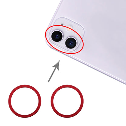 Lot de 2 anneaux de protection en métal pour objectif de caméra arrière pour iPhone 11