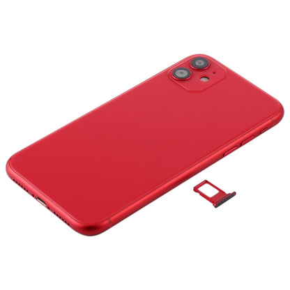 Cache arrière de la batterie (avec touches latérales, tiroir à cartes, câble flexible d'alimentation et de volume, module de charge sans fil) pour iPhone 11, pour iPhone 11