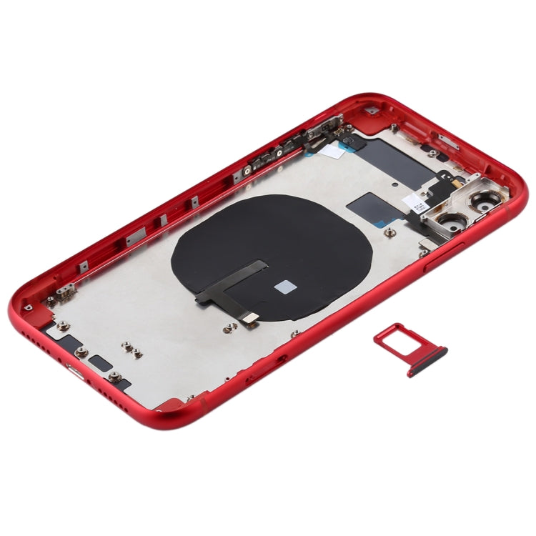 Cache arrière de la batterie (avec touches latérales, tiroir à cartes, câble flexible d'alimentation et de volume, module de charge sans fil) pour iPhone 11, pour iPhone 11