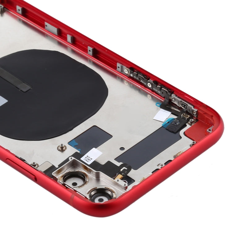 Cache arrière de la batterie (avec touches latérales, tiroir à cartes, câble flexible d'alimentation et de volume, module de charge sans fil) pour iPhone 11, pour iPhone 11