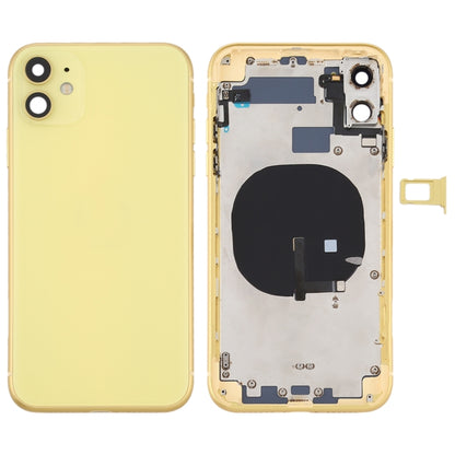 Cache arrière de la batterie (avec touches latérales, tiroir à cartes, câble flexible d'alimentation et de volume, module de charge sans fil) pour iPhone 11, pour iPhone 11