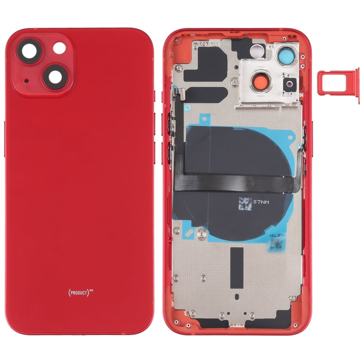 For iPhone 13 Battery Back Cover with Side Keys & Card Tray & Power + Volume Flex Cable & Wireless Charging Module, For iPhone 13 (Assembly)