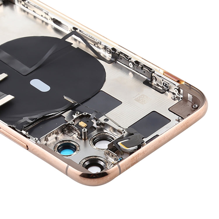 Battery Back Cover Assembly (with Side Keys & Power Button + Volume Button Flex Cable & Wireless Charging Module & Motor & Charging Port & Speaker Ringer Buzzer & Card Tray & Camera Lens Cover) for iPhone 11 Pro Max, For iPhone 11 Pro Max��������������...