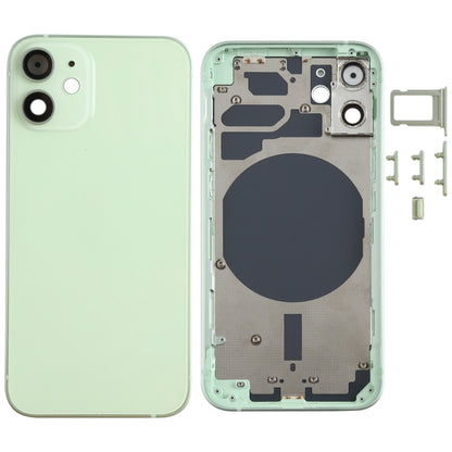Back Housing Cover with SIM Card Tray & Side  Keys & Camera Lens for iPhone 12 mini(Green), For iPhone 12 mini, For iPhone 12 mini(Purple)