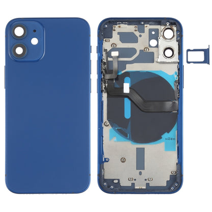 Cache arrière de la batterie (avec touches latérales, tiroir à cartes, câble flexible d'alimentation et de volume, module de charge sans fil) pour iPhone 12 Mini
