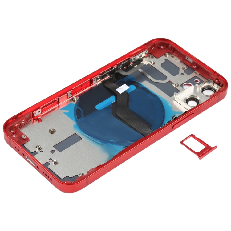 Cache arrière de la batterie (avec touches latérales, tiroir à cartes, câble flexible d'alimentation et de volume, module de charge sans fil) pour iPhone 12 Mini