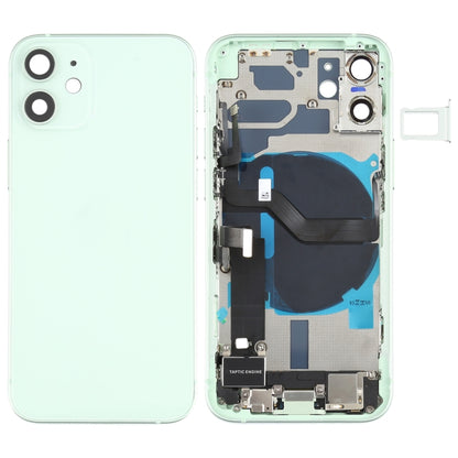 Battery Back Cover Assembly (with Side Keys & Speaker Ringer Buzzer & Motor & Camera Lens & Card Tray & Power Button + Volume Button + Charging Port & Wireless Charging Module) for iPhone 12 Mini, For iPhone 12 Mini (Assembly)