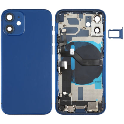 Battery Back Cover Assembly (with Side Keys & Speaker Ringer Buzzer & Motor & Camera Lens & Card Tray & Power Button + Volume Button + Charging Port & Wireless Charging Module) for iPhone 12 Mini, For iPhone 12 Mini (Assembly)