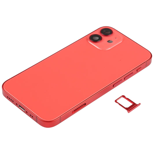 Battery Back Cover Assembly (with Side Keys & Speaker Ringer Buzzer & Motor & Camera Lens & Card Tray & Power Button + Volume Button + Charging Port & Wireless Charging Module) for iPhone 12 Mini, For iPhone 12 Mini (Assembly)