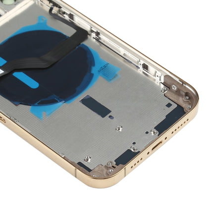 Cache arrière de la batterie (avec touches latérales, tiroir à cartes, câble flexible d'alimentation et de volume, module de charge sans fil) pour iPhone 12 Pro Max, pour iPhone 12 Pro Max
