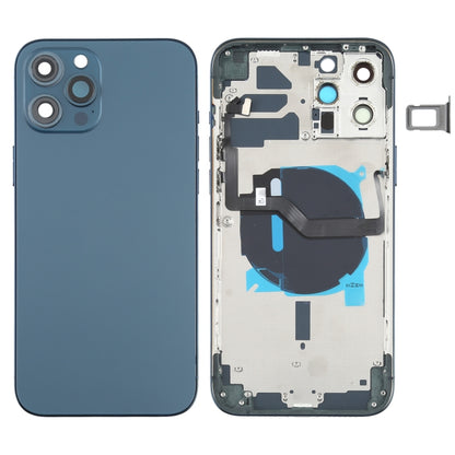 Cache arrière de la batterie (avec touches latérales, tiroir à cartes, câble flexible d'alimentation et de volume, module de charge sans fil) pour iPhone 12 Pro Max, pour iPhone 12 Pro Max