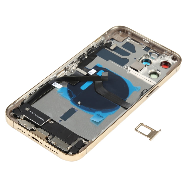 Battery Back Cover Assembly (with Side Keys & Speaker Ringer Buzzer & Motor & Camera Lens & Card Tray & Power Button + Volume Button + Charging Port & Wireless Charging Module) for iPhone 12 Pro Max, For iPhone 12 Pro Max(Assembly)