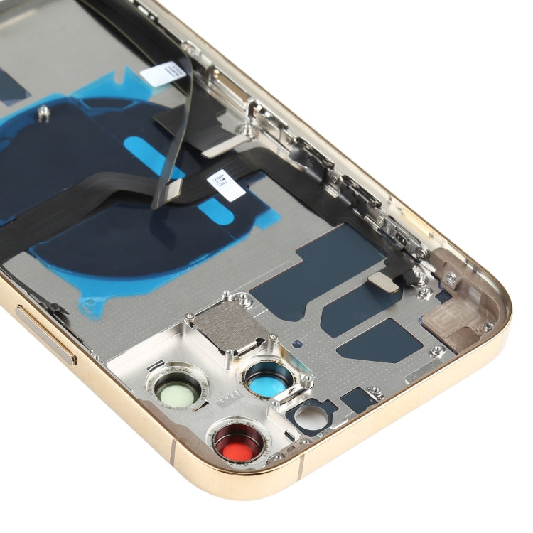 Cache arrière de batterie (avec touches latérales, haut-parleur, moteur, objectif de l'appareil photo, plateau pour carte, bouton d'alimentation, bouton de volume, port de charge et module de charge sans fil) pour iPhone 12 Pro Max (assemblage)
