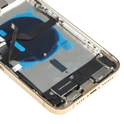 Cache arrière de batterie (avec touches latérales, haut-parleur, moteur, objectif de l'appareil photo, plateau pour carte, bouton d'alimentation, bouton de volume, port de charge et module de charge sans fil) pour iPhone 12 Pro Max (assemblage)