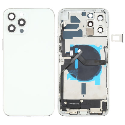 Cache arrière de batterie (avec touches latérales, haut-parleur, moteur, objectif de l'appareil photo, plateau pour carte, bouton d'alimentation, bouton de volume, port de charge et module de charge sans fil) pour iPhone 12 Pro Max (assemblage)