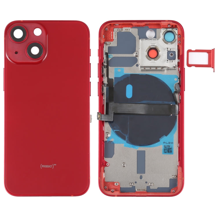 For iPhone 13 mini Battery Back Cover with Side Keys & Card Tray & Power + Volume Flex Cable & Wireless Charging Module, For iPhone 13 mini (Assembly)
