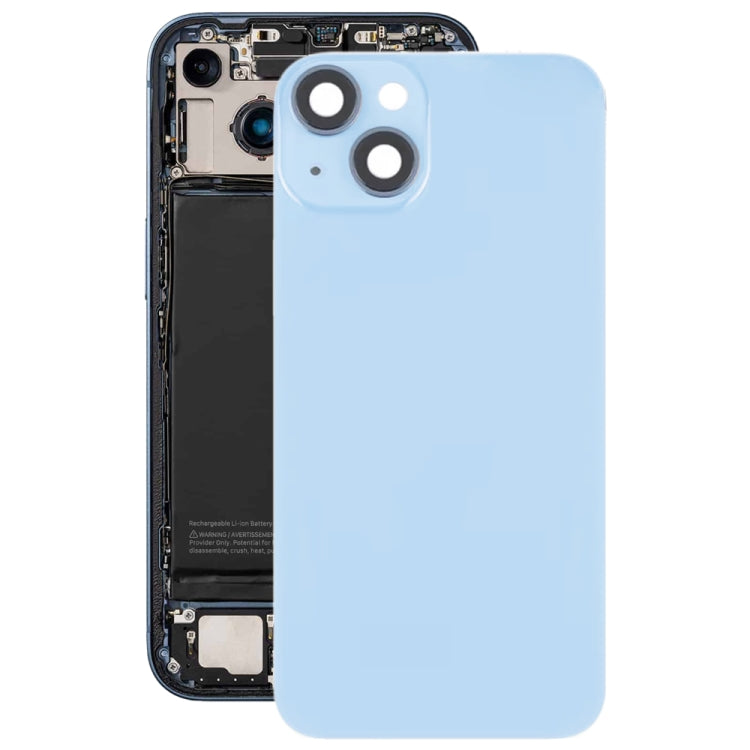 Coque arrière en verre pour iPhone 14 Plus avec support de flash et module de chargement sans fil