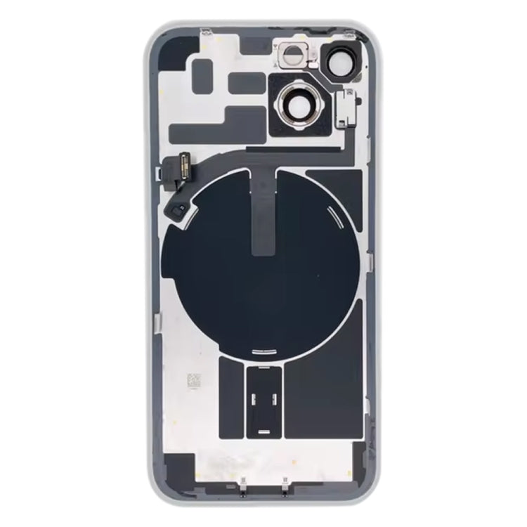 Coque arrière en verre pour iPhone 14 Plus avec support de flash et module de chargement sans fil
