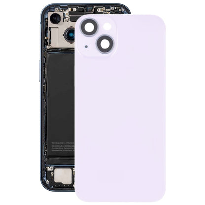 Coque arrière en verre pour iPhone 14 Plus avec support de flash et module de chargement sans fil