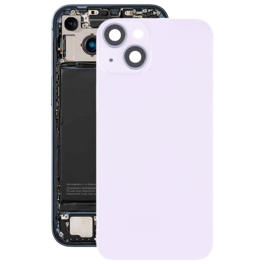 Coque arrière en verre pour iPhone 14 Plus avec support de flash et module de chargement sans fil