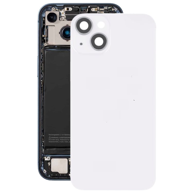 Coque arrière en verre pour iPhone 14 Plus avec support de flash et module de chargement sans fil