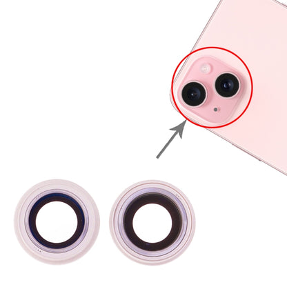 For iPhone 15 / 15 Plus 1set Camera Lens Cover, For iPhone 15 / 15 Plus, For iPhone 15 / 15 Plus (Pink)