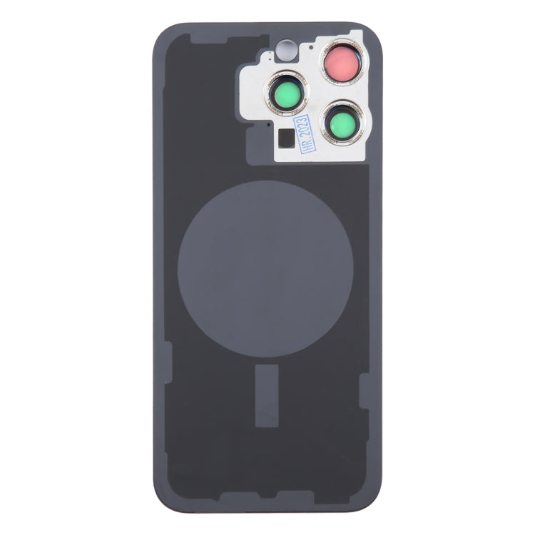 For iPhone 15 Pro Glass Battery Back Cover with Camera Lens Cover