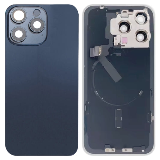 For iPhone 15 Pro Max Glass Battery Back Cover with Flash Bracket + Wireless Charging Module, For iPhone 15 Pro Max
