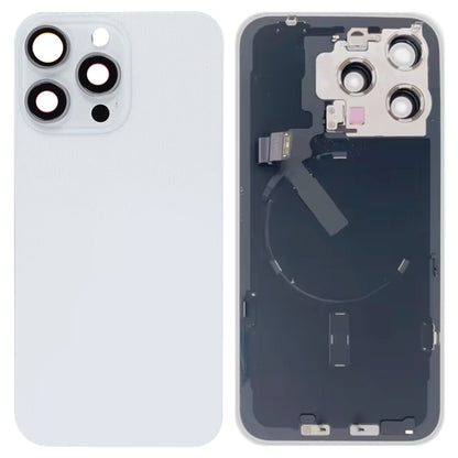 For iPhone 15 Pro Max Glass Battery Back Cover with Flash Bracket + Wireless Charging Module, For iPhone 15 Pro Max