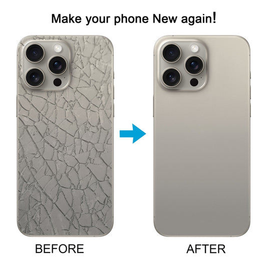 For iPhone 15 Pro Max Glass Battery Back Cover with Flash Bracket + Wireless Charging Module, For iPhone 15 Pro Max