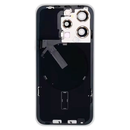 For iPhone 15 Pro Glass Battery Back Cover with Flash Bracket + Wireless Charging Module, For iPhone 15 Pro