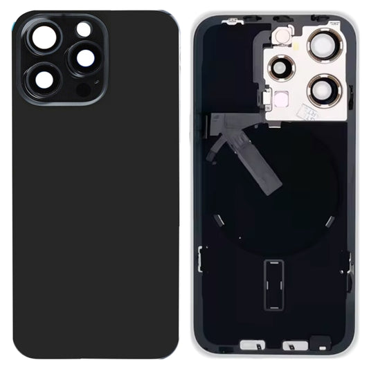 For iPhone 15 Pro Glass Battery Back Cover with Flash Bracket + Wireless Charging Module, For iPhone 15 Pro