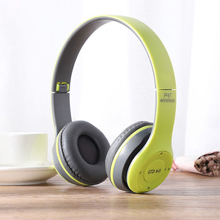 P47 Foldable Wireless Bluetooth Headphone with 3.5mm Audio Jack, Support MP3 / Call, P47 Blue, P47 Red, P47 White, P47 Green, P47 Black