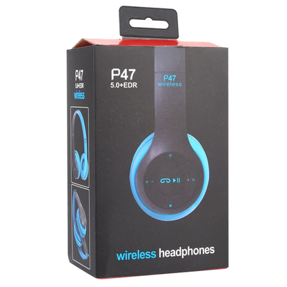 P47 Foldable Wireless Bluetooth Headphone with 3.5mm Audio Jack, Support MP3 / Call, P47 Blue, P47 Red, P47 White, P47 Green, P47 Black